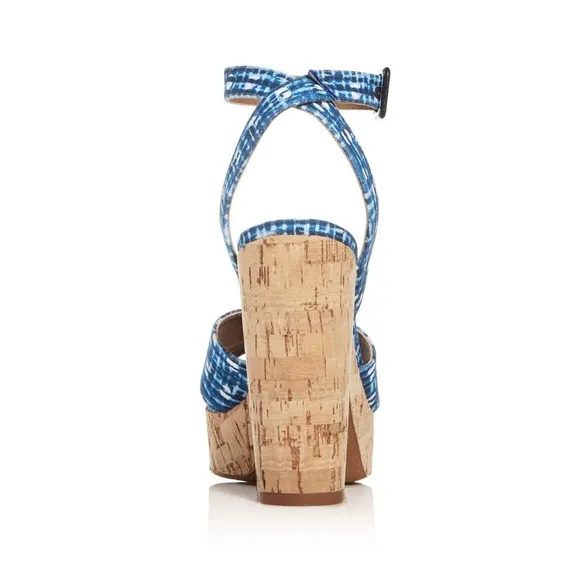 TABITHA SIMMONS Elena Crisscross Platform Cork Wedge Sandals  Size 39.5 / US 9