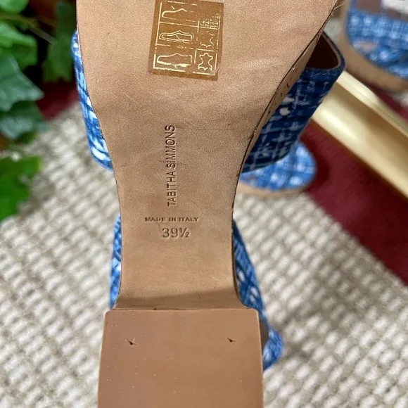 TABITHA SIMMONS Elena Crisscross Platform Cork Wedge Sandals  Size 39.5 / US 9