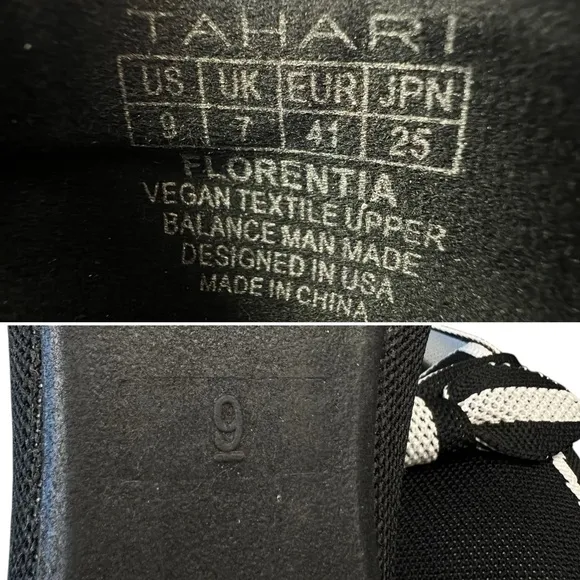 Tahari Florentia Flats, Black and White with Tie Knot