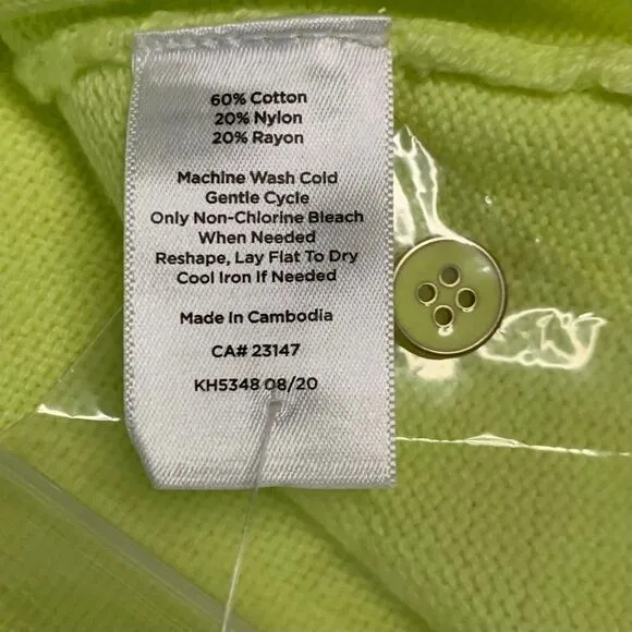 Talbots Boat Neck Long Sleeve Sweater Button Detail‎ Size Large Petite