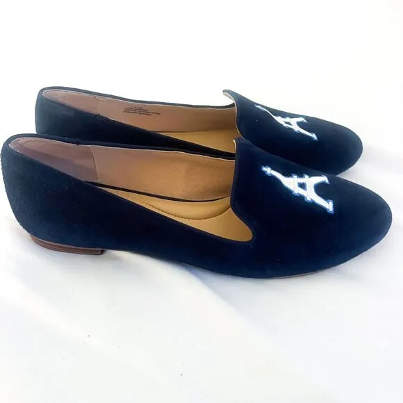 Talbots Ryan Embroidered Eiffel Tower Flats 8.5