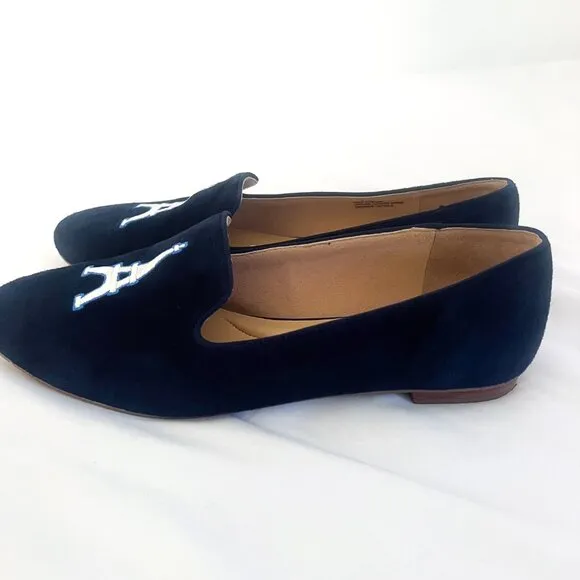 Talbots Ryan Embroidered Eiffel Tower Flats 8.5