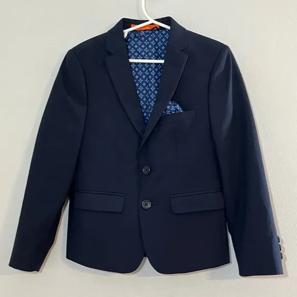 Tallia Jacket Kid 6 Black Double Button Lined Sport Coat Wedding School Preppy