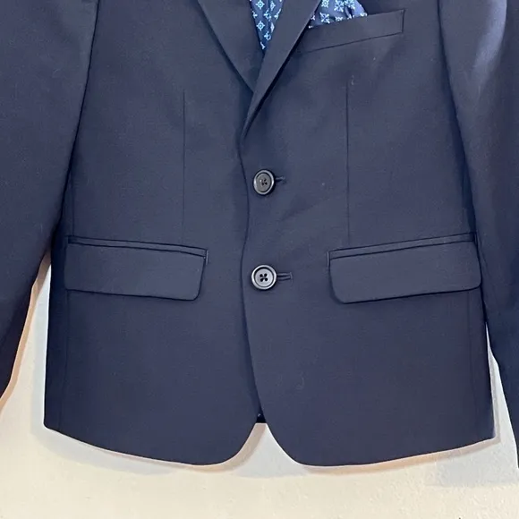 Tallia Jacket Kid 6 Black Double Button Lined Sport Coat Wedding School Preppy