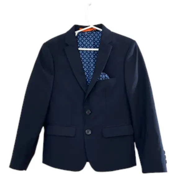 Tallia Jacket Kid 6 Black Double Button Lined Sport Coat Wedding School Preppy