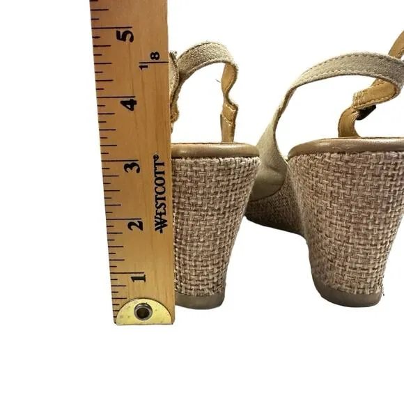 Tamaris Sandals Womens 41- US 9.5 Peep Toe Slingback Wedges