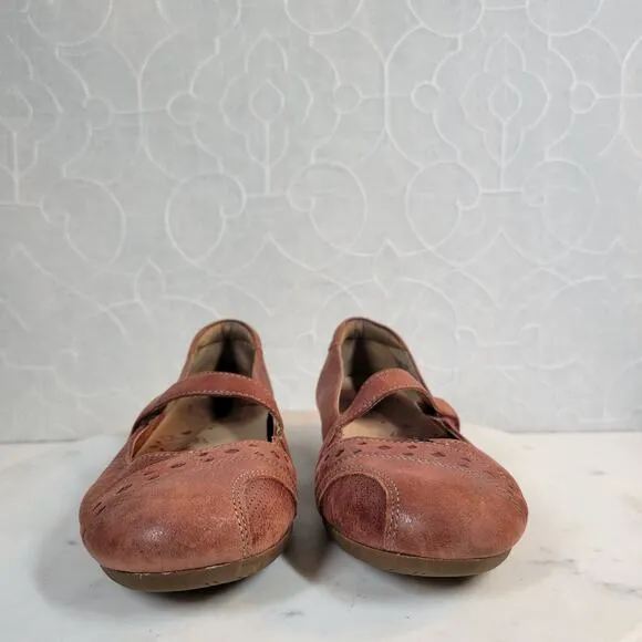 Taos Womens Scamp Mary Janes 7 Red Leather Arch Support Comfort Shoes