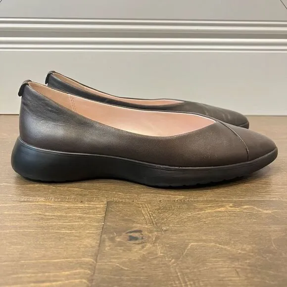 Taryn Rose Devon Women Flats Women’s 7.5B Brown Leather Shoes Comfort