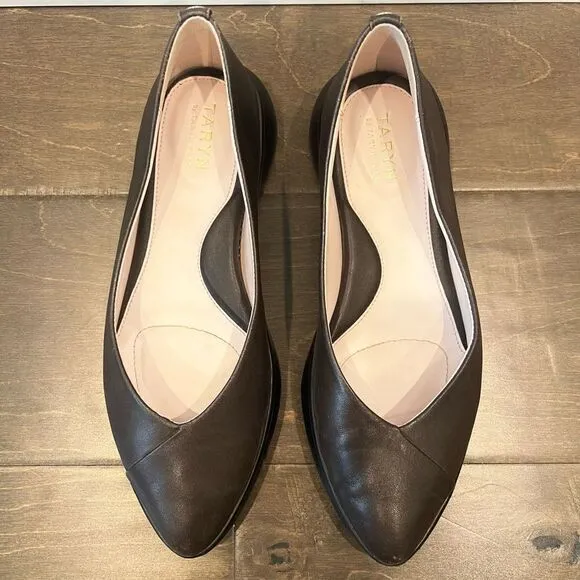 Taryn Rose Devon Women Flats Women’s 7.5B Brown Leather Shoes Comfort