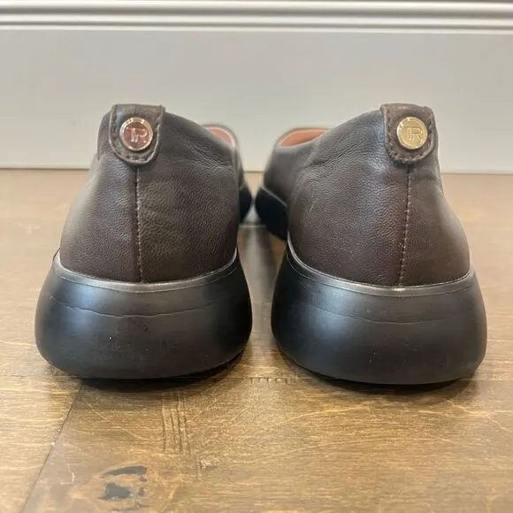 Taryn Rose Devon Women Flats Women’s 7.5B Brown Leather Shoes Comfort