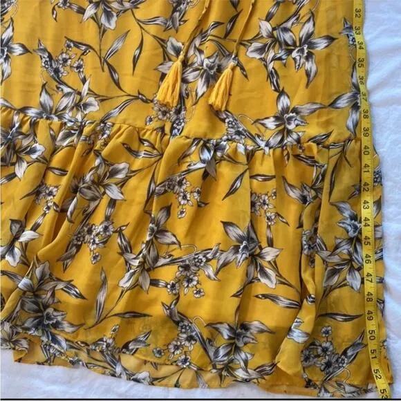 Taylor 12 Dress Marigold Sleeveless Tiered Floral Maxi Midi Boho Nordstrom