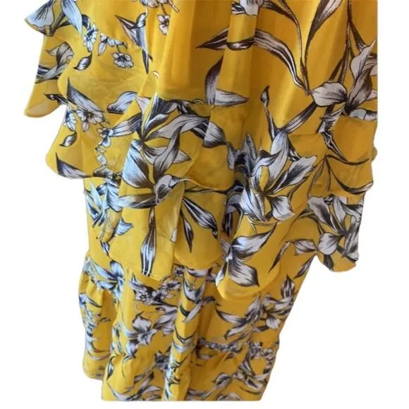 Taylor 12 Dress Marigold Sleeveless Tiered Floral Maxi Midi Boho Nordstrom