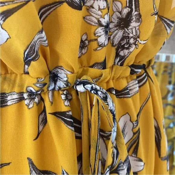 Taylor 12 Dress Marigold Sleeveless Tiered Floral Maxi Midi Boho Nordstrom