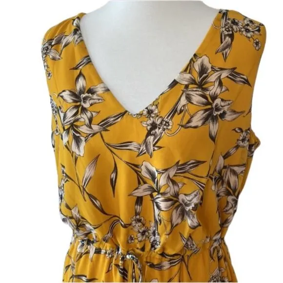 Taylor 12 Dress Marigold Sleeveless Tiered Floral Maxi Midi Boho Nordstrom