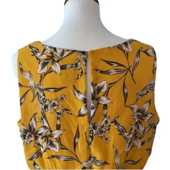 Taylor 12 Dress Marigold Sleeveless Tiered Floral Maxi Midi Boho Nordstrom
