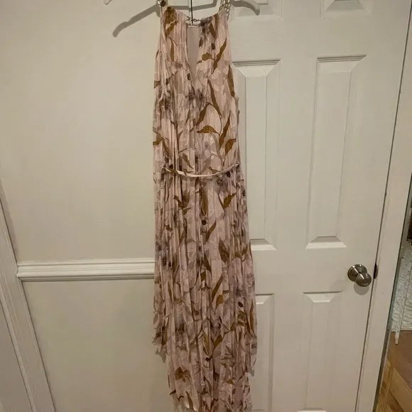 Ted Baker Dixxie Cabana Pleated Maxi Dress Floral Wedding Cottage Easter