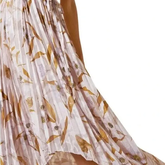 Ted Baker Dixxie Cabana Pleated Maxi Dress Floral Wedding Cottage Easter