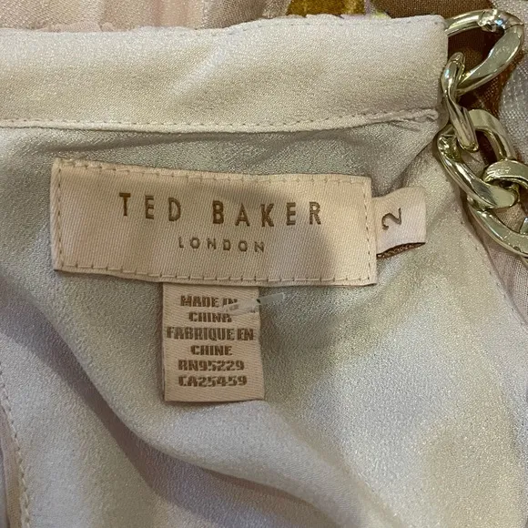 Ted Baker Dixxie Cabana Pleated Maxi Dress Floral Wedding Cottage Easter