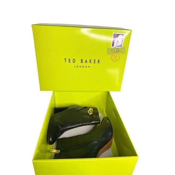 Ted Baker Indra Black Leather Boots 6.5