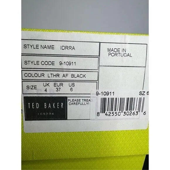 Ted Baker Indra Black Leather Boots 6.5
