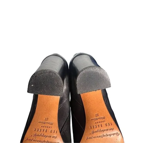 Ted Baker Indra Black Leather Boots 6.5