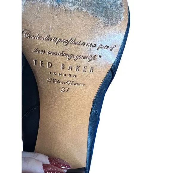 Ted Baker Indra Black Leather Boots 6.5