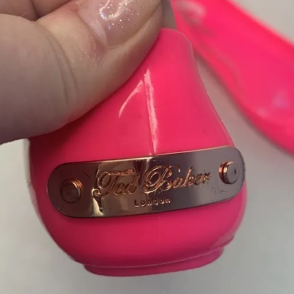 Ted Baker London bow flats on pink