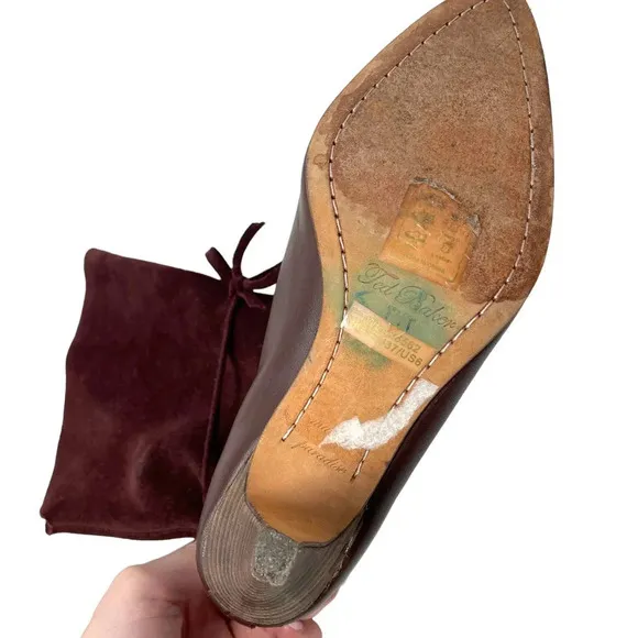 Ted Baker Maroon Suede and Leather Slouchy Twla Boots Size US 6