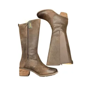 Teva Anaya size 11 chocolate brown riding tall boots side zip Christmas