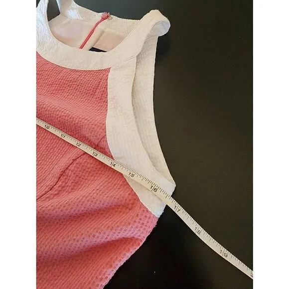 The Arden Seersucker Dress in Rose by Lauren James size small