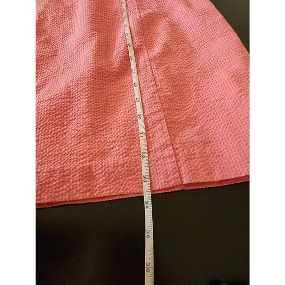 The Arden Seersucker Dress in Rose by Lauren James size small