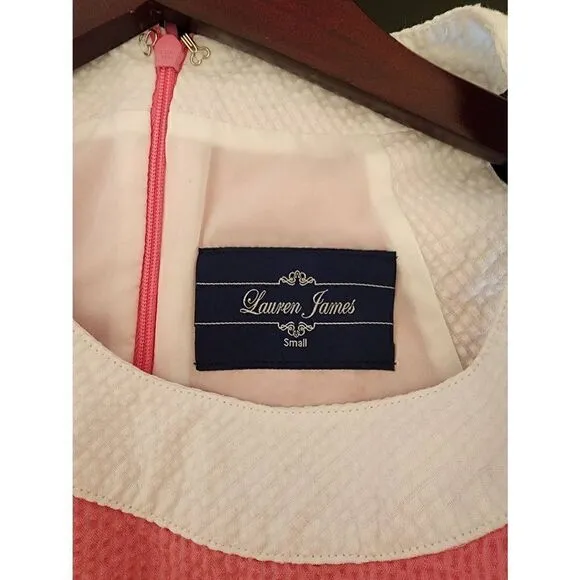 The Arden Seersucker Dress in Rose by Lauren James size small