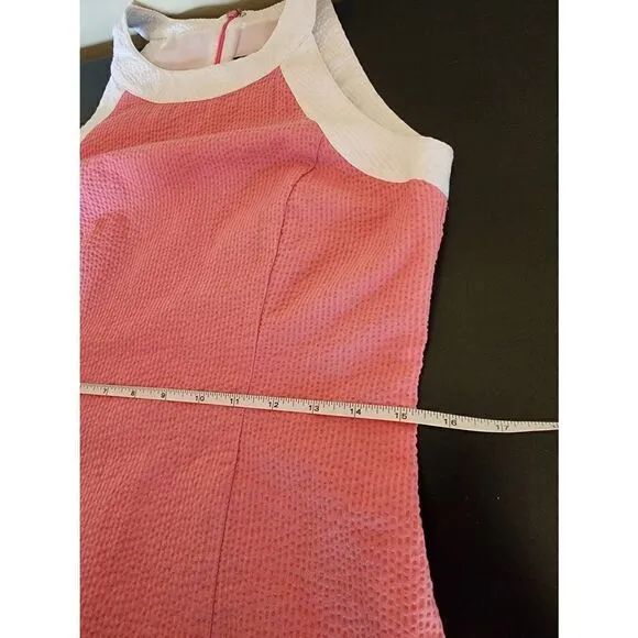 The Arden Seersucker Dress in Rose by Lauren James size small