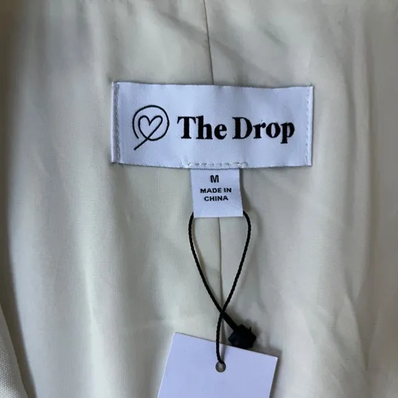 The Drop Ivory Ramona Loose Fit Relaxed Blazer One Button Suit Jacket, Size M