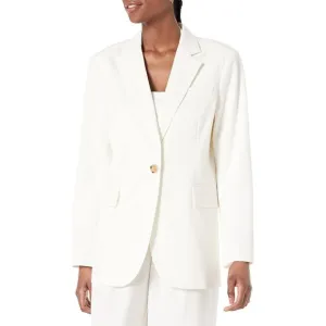 The Drop Ivory Ramona Loose Fit Relaxed Blazer One Button Suit Jacket, Size M