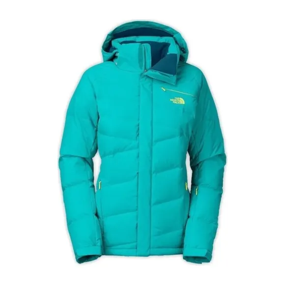 The North Face Heavenly Down Waterproof Jacket Neon Green Yellow Hoodie, Size XS