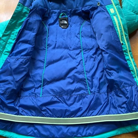 The North Face Heavenly Down Waterproof Jacket Neon Green Yellow Hoodie, Size XS