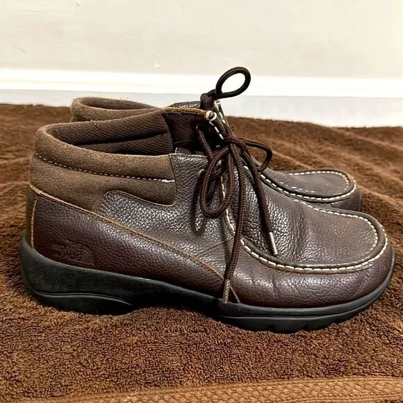 The North Face Retro Brown Leather Chukka Boots Sz 8