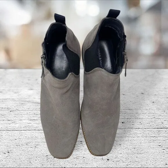 Thomas and‎ Vine Gray and Leather Suede Boots Chukka Mens Size 10