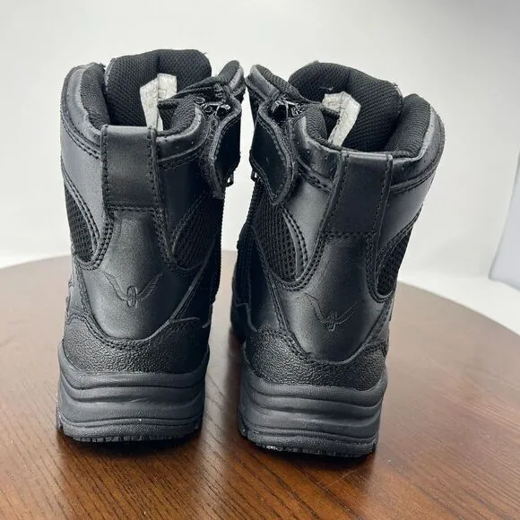 Thorogood 6''‎ ASR Tactical Men's Shoes Size 7.5 Black Side Zip Boots 834-6525