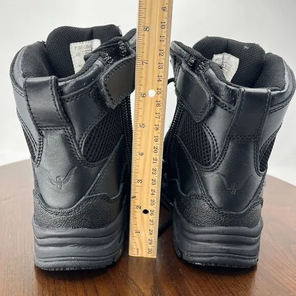 Thorogood 6''‎ ASR Tactical Men's Shoes Size 7.5 Black Side Zip Boots 834-6525