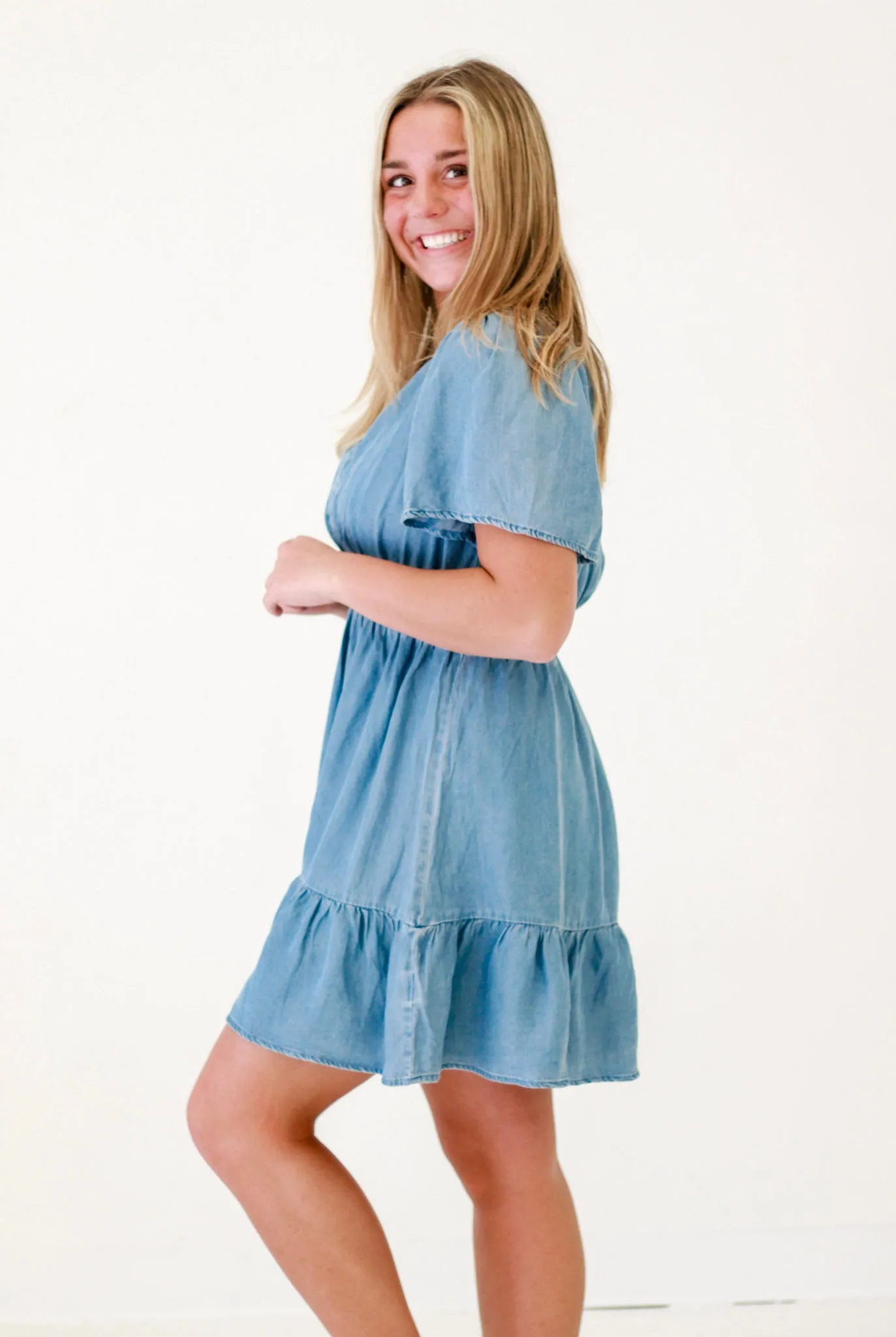 Those Country Nights Denim Dress