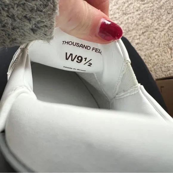 Thousand Fell Sneakers Women's 9.5 White Casual Slip On Comfort Everyday shoes