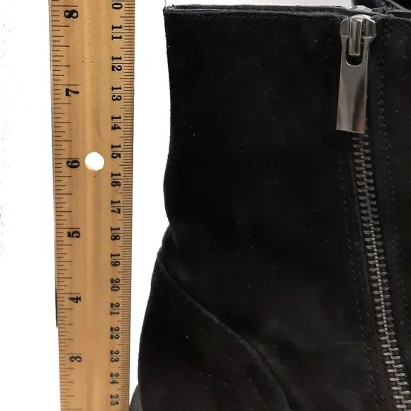 Thursday Boot Company The Raider Everyday Black Suede Side Zip Boots SZ 7