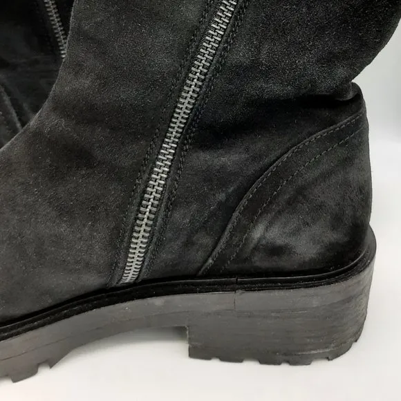 Thursday Boot Company The Raider Everyday Black Suede Side Zip Boots SZ 7