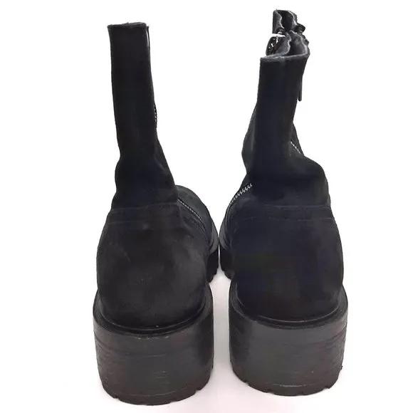 Thursday Boot Company The Raider Everyday Black Suede Side Zip Boots SZ 7