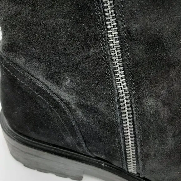 Thursday Boot Company The Raider Everyday Black Suede Side Zip Boots SZ 7