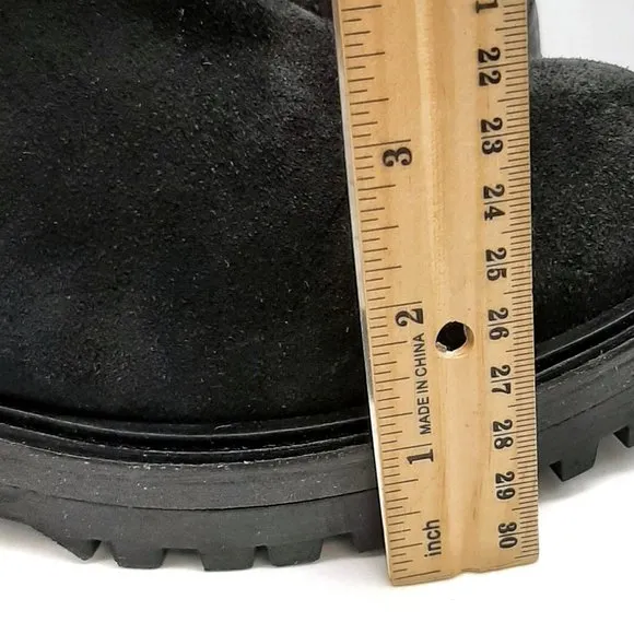 Thursday Boot Company The Raider Everyday Black Suede Side Zip Boots SZ 7