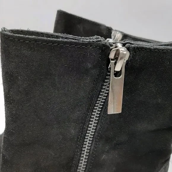Thursday Boot Company The Raider Everyday Black Suede Side Zip Boots SZ 7