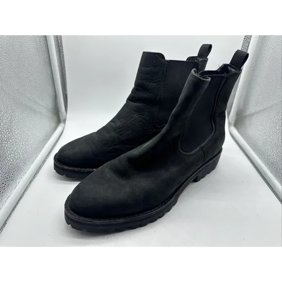 Thursday Boots Women's Size 10.5 Black Sueded Leather Everyday Legend Chelsea